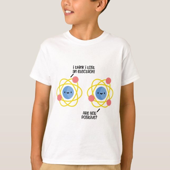 Cute And Funny Atom Science Joke Pun T-Shirt (Front)