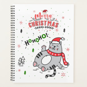 Cute and Funny Cat Christmas joyful Greetings Planner