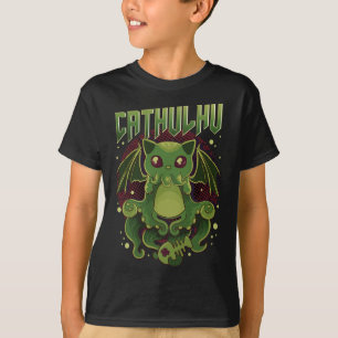Cute And Funny Cathulhu Kawaii Cat Cthulhu T-Shirt