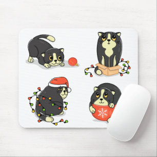 Cute and Funny Christmas Cats Mouse Mat