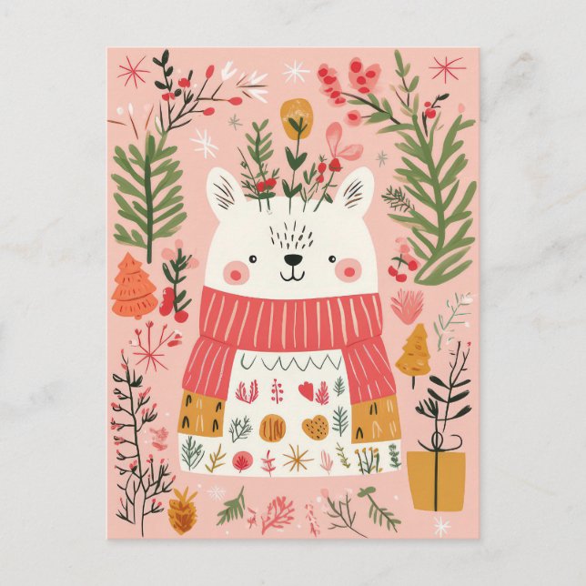 Cute and funny Christmas Postcard (Front)