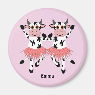 Cute and funny dancing cows    magnet