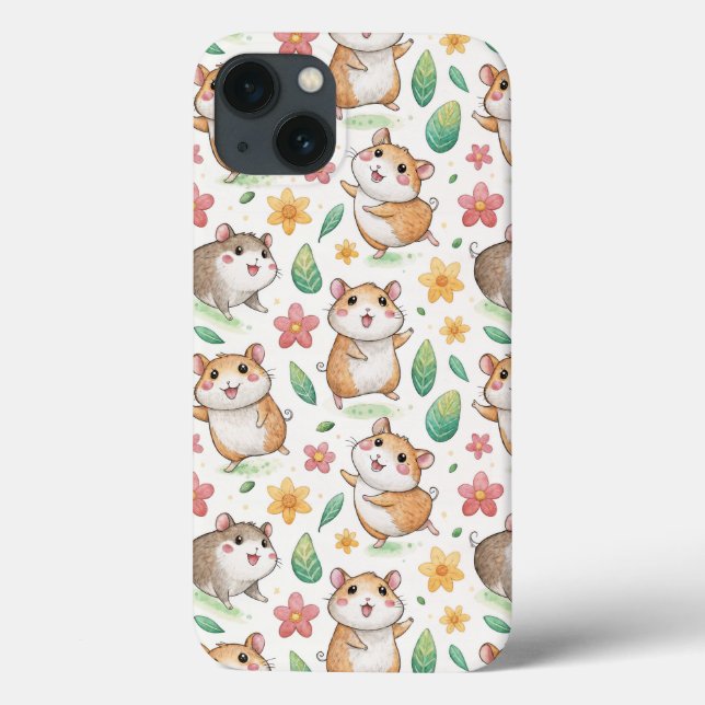 Cute and funny dancing hamster pattern Case-Mate iPhone case (Back)