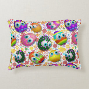 Cute and Funny Easter Eggs Cartoon Decorative Cushion