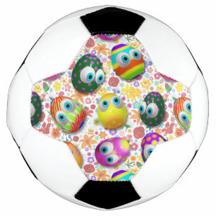 Cute and Funny Easter Eggs Cartoon Football
