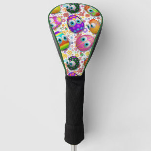 Cute and Funny Easter Eggs Cartoon Golf Head Cover