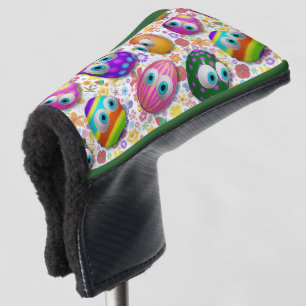 Cute and Funny Easter Eggs Cartoon Golf Head Cover