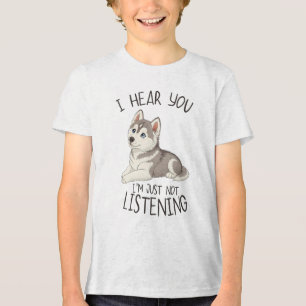 Cute and Funny Husky Tri-Blend Shirt
