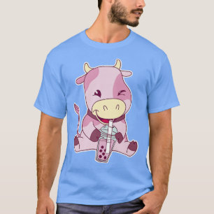 Cute And Funny Little Cow Boba Tea - Bubble Tea An T-Shirt