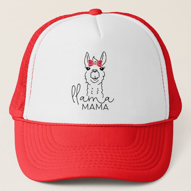 Cute and Funny Llama Mama Cap (Front)
