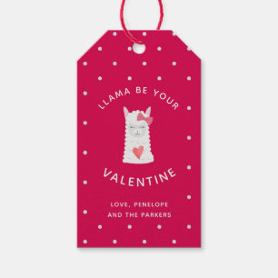 Cute and Funny LLama Valentine's Day Gift Tags