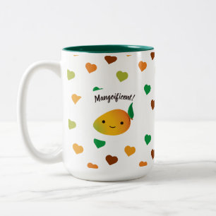 Cute and Funny  Mangoificent Mango Two-Tone Coffee Mug