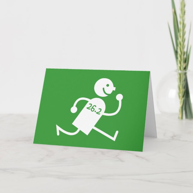 Cute and funny marathon card (Front)