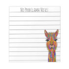 Cute and Funny No Prob Llama Notepad