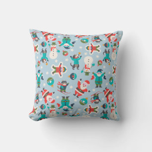 Cute and funny Non-Directional Christmas Ditsy Cushion