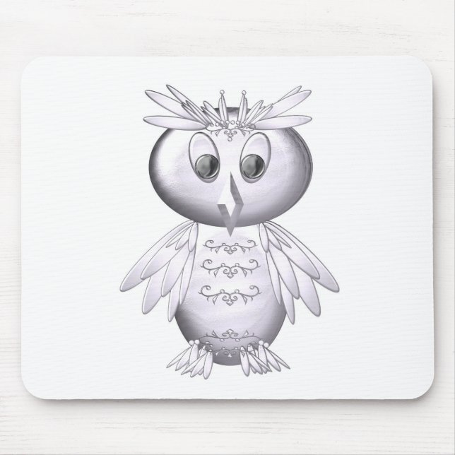 cute and funny owl pattern mouse mat (Front)