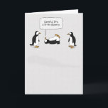 Cute and Funny Penguin Slips on Ice Birthday Card<br><div class="desc">Here's a cute and funny cartoon birthday card featuring a penguin who has gained some valuable life experience by slipping on ice.

Thank you for choosing this original design by © Chuck Ingwersen. I’m an independant artist,  and I post cartoons and comics on Instagram,  where my handle is @captainscratchy</div>