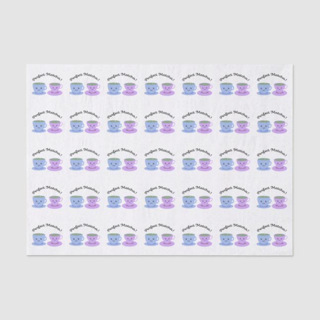 Cute and Funny Perfect Matcha Tissue Paper (Front)