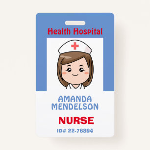 Cute and Funny personalised Nurse ID Badge