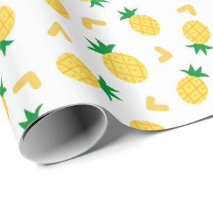 Cute and Funny Pineapple Pattern Wrapping Paper