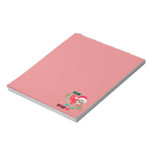Cute and Funny Santa's Sloth Slow Ho Ho Notepad