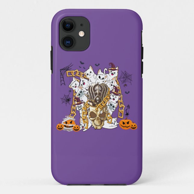 Cute and Funny Spooky Evil Cats Case-Mate iPhone Case (Back)