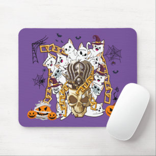 Cute and Funny Spooky Evil Cats Mouse Mat