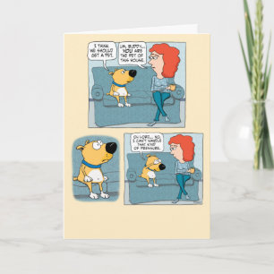 Cute and Funny Stressed-out Dog Birthday Card