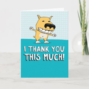 Cute and Funny Thank You Card: Dog Arms