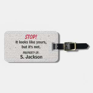 Cute and Funny Tweed Look  Luggage Tag