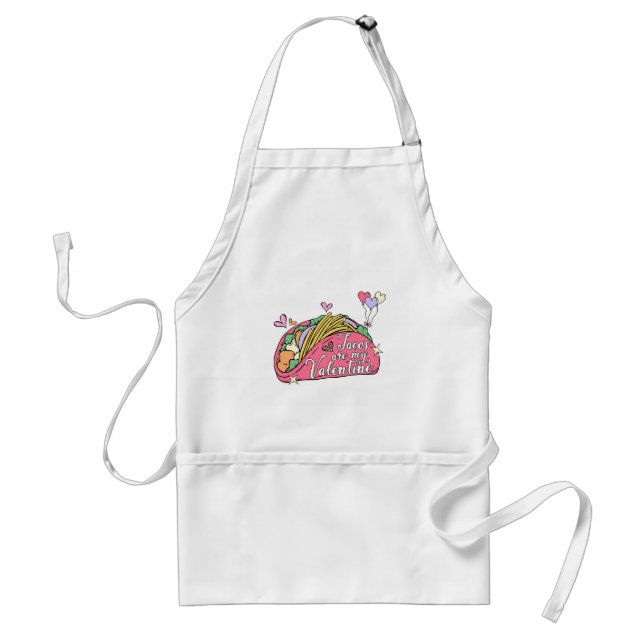Cute and Funny Valentine's Day for Taco Lovers  Standard Apron (Front)