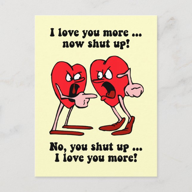 Cute and funny Valentine's Day Holiday Postcard (Front)