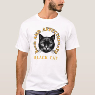 Cute and Gentle Black Cat   Artistic Design T-Shirt