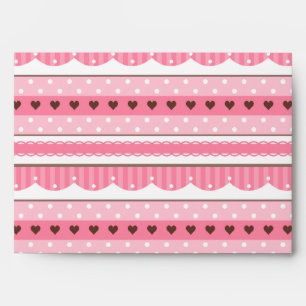 Cute and Girly Light Pink Pattern Design Envelopes