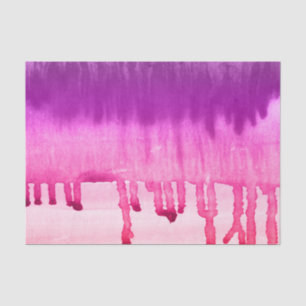 Cute and Girly Pink Purple Watercolor Ombre Tissue Paper