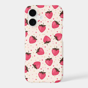 Cute and Girly Pink Strawberries Pattern
