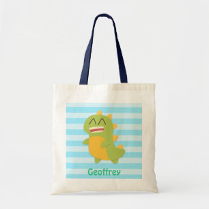 Cute and Happy Dinosaur Kids Personalised Tote Bag