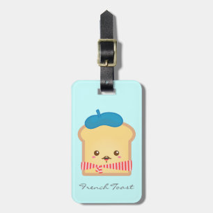 Cute and Happy French toast Luggage Tag