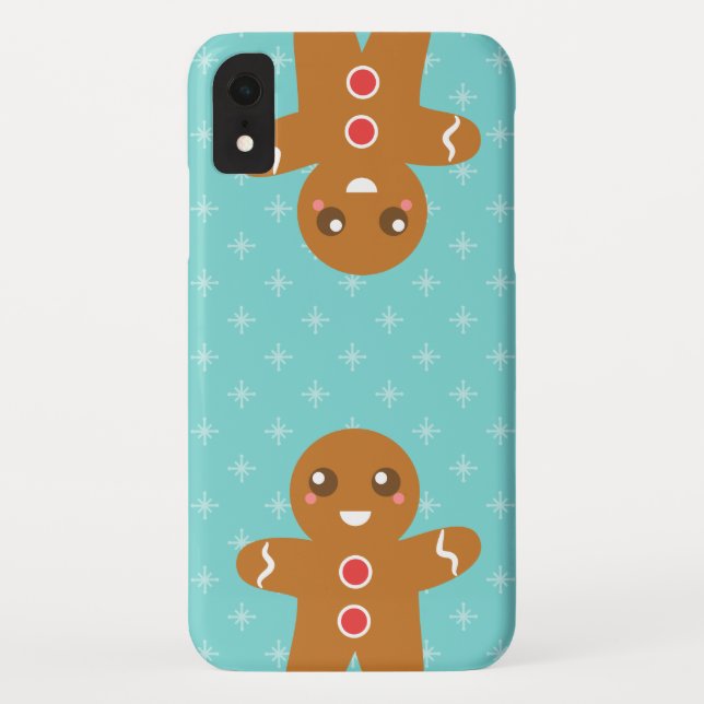 Cute and Happy Gingerbread Man for Christmas Case-Mate iPhone Case (Back)