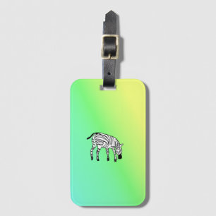 Cute and Happy Kenya Zebra Birthday Luggage Tag