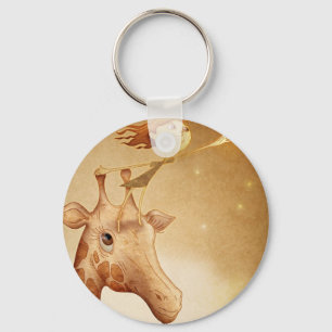 Cute and imaginative illustration key ring