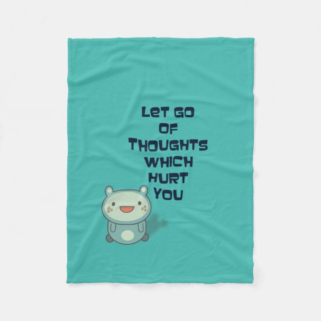 Cute and Inspirational Encouraging Quote Fleece Blanket (Front)