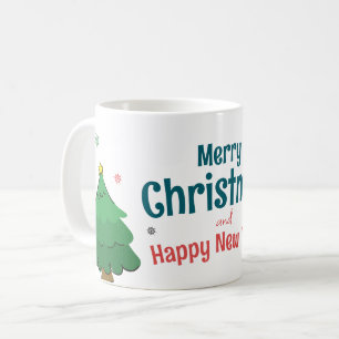 Cute and Joy Draw Litte Tree Merry Christmas  Coffee Mug