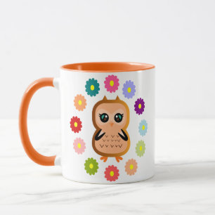 cute and kawaii owl Wild animals Colourful hoot Mug