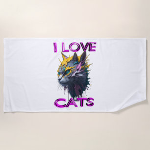 Cute and lovely cat s6 beach towel