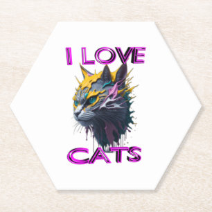 Cute and lovely cat s6 paper coaster