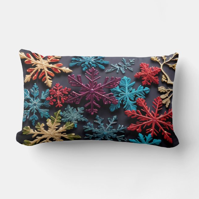 Cute and lovely vibrant festive eye-catching cosy  lumbar cushion (Front)