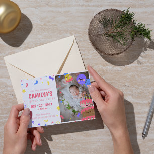 Cute and Magical Birthday Invitation with Photo