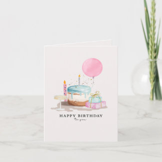 cute and minimal birthday card. card