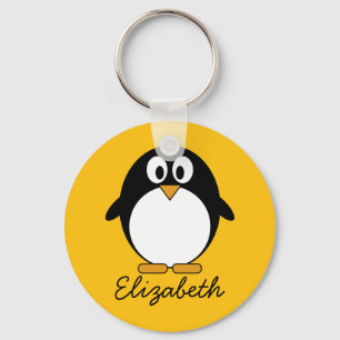 Cute and Modern Cartoon Penguin Key Ring